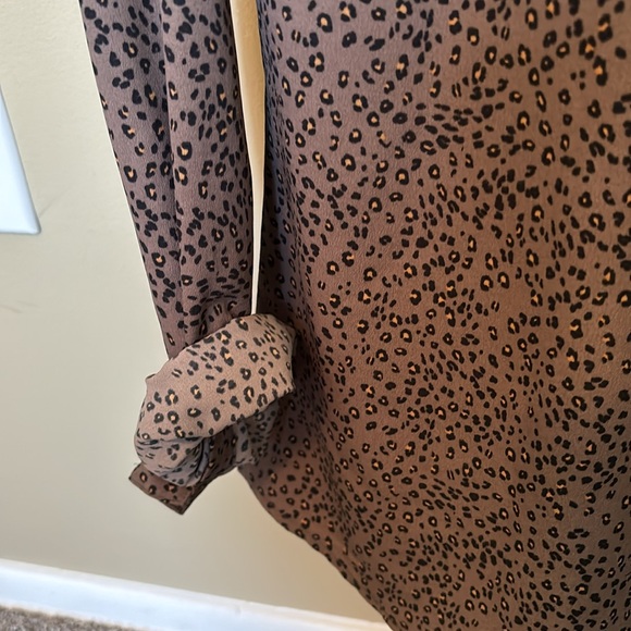 Merona Leopard Print Collared Shirt - Picture 2 of 4